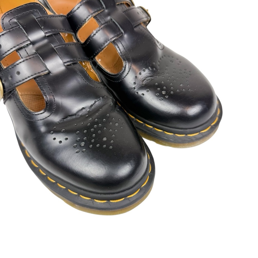 Dr. Martens 8065 Mary Jane Shoe Oxford Buckle Flat Black Smooth Leather Size 9 - Picture 13 of 16
